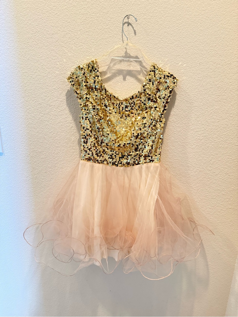 dELiA*s Gold Sequin Bodice Tulle Dress